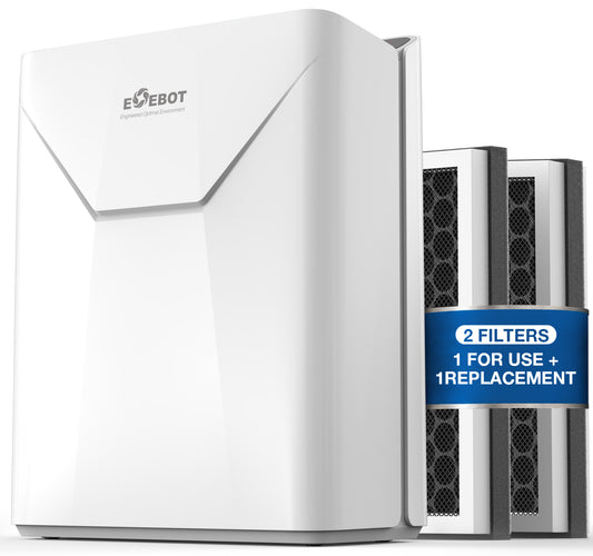 Air Purifiers for Home Large Room, 2 HEPA Filters Included, Covers Up to 2,390 Sq Ft in 1 Hour, Washable Pre-Filter, Auto & Sleep Mode, Air Cleaner for Pet Hair, Dust, Smoke, Odor, White