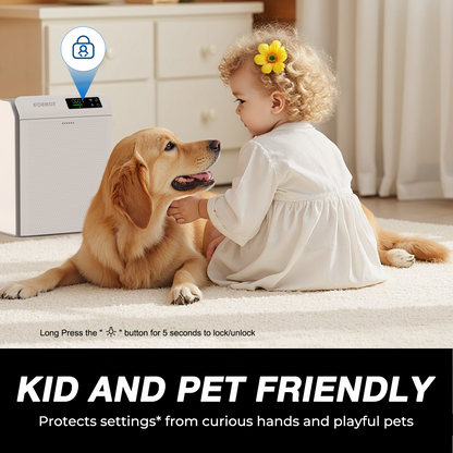 Air Purifiers for Home Large Room 1,996 Ft² with Washable Filter, Air Purifiers for Home Pets, Quiet Sleep Mode, Air Quality Monitor, Air Cleaner for Bedroom, Dorm Room, Pet Hair, Dust, Pollen, Smoke